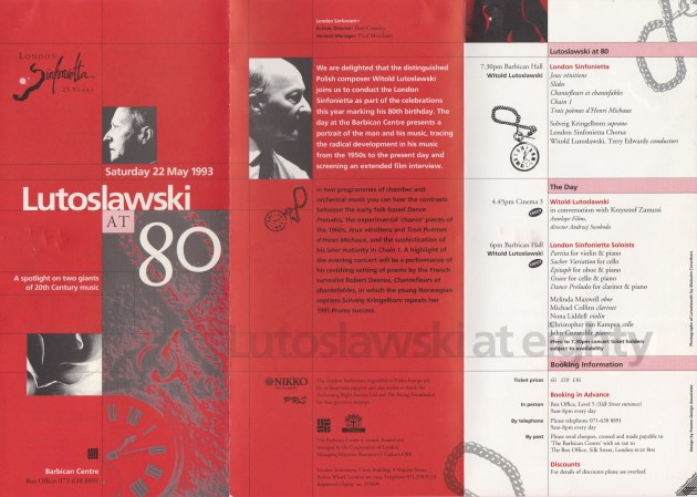 London Sinfonietta, 22.05.93