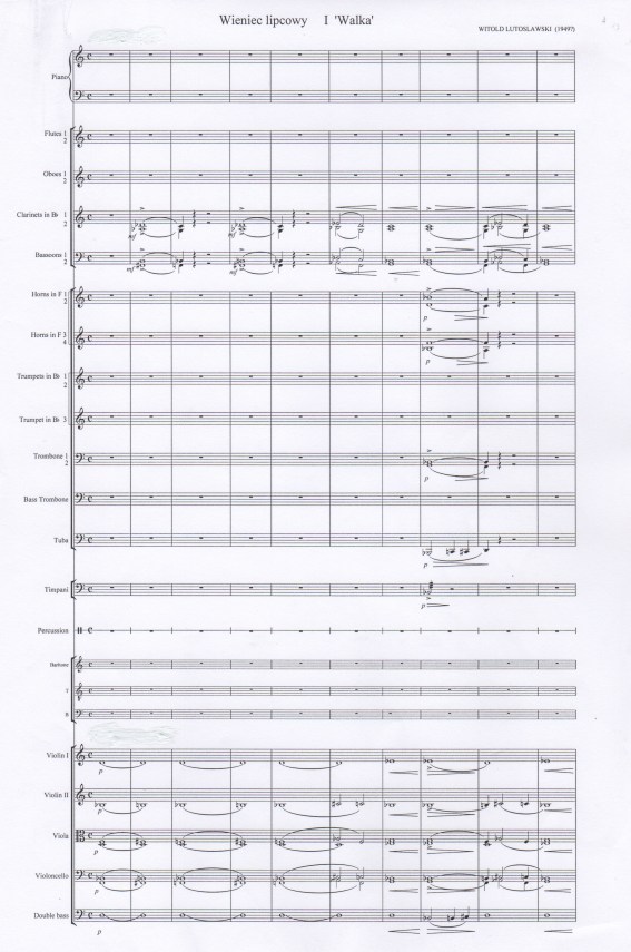 Walka, full score, opening